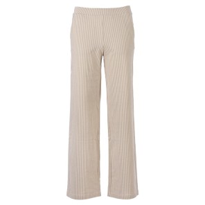 Enjoy Broek strepen wijde pijp zand ecru